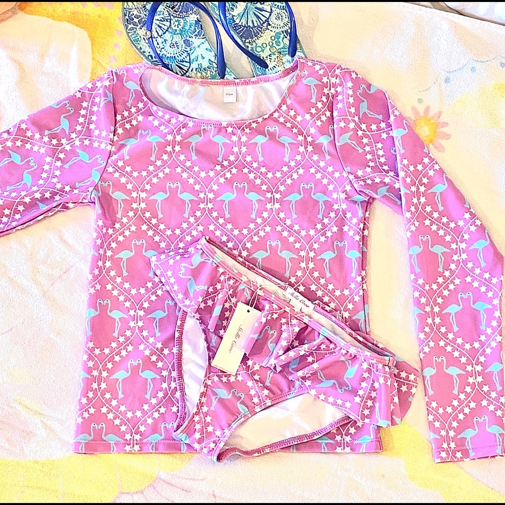 Adorable Long Sleeve Purple Bikini
